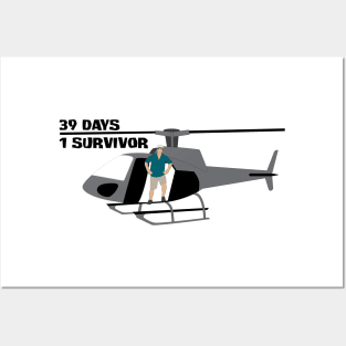 Jeff Probst Helicopter Cartoon Posters and Art